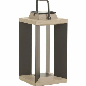 Les Jardins Lanterne solaire Teckalu, Duratek/alu noir 45,5 cm^ Lampes Décoratives