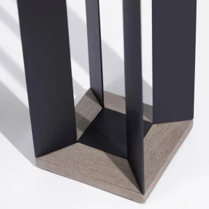 Les Jardins Lanterne solaire Teckalu, Duratek/alu noir 65,5 cm^ Lampes Décoratives