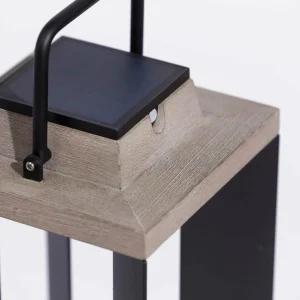 Les Jardins Lanterne solaire Teckalu, Duratek/alu noir 65,5 cm^ Lampes Décoratives
