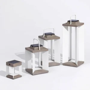 Les Jardins Lanterne solaire Teckalu, Duratek/blanche 65,5 cm^ Lampes Décoratives