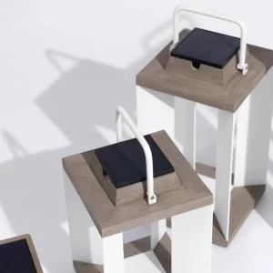 Les Jardins Lanterne solaire Teckalu, Duratek/blanche 45,5 cm^ Lampes Décoratives