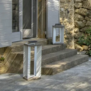 Les Jardins Lanterne solaire Teckalu, Duratek/blanche 65,5 cm^ Lampes Décoratives