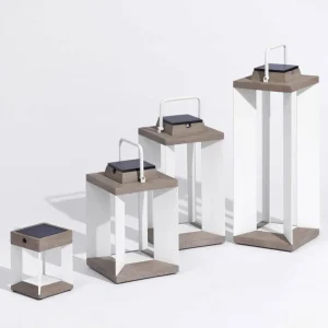 Les Jardins Lanterne solaire Teckalu, Duratek/blanche 45,5 cm^ Lampes Décoratives