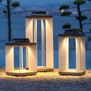 Les Jardins Lanterne solaire Teckalu, Duratek/blanche 36,5 cm^ Lampes Décoratives