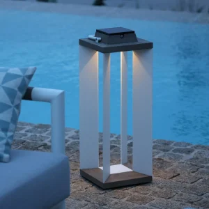 Les Jardins Lanterne solaire Teckalu, Duratek/blanche 65,5 cm^ Lampes Décoratives