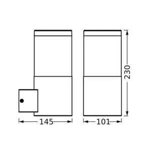 LEDVANCE Applique d'extérieur Endura Classic Ebro, acier inoxydable^ Appliques Murales Extérieures