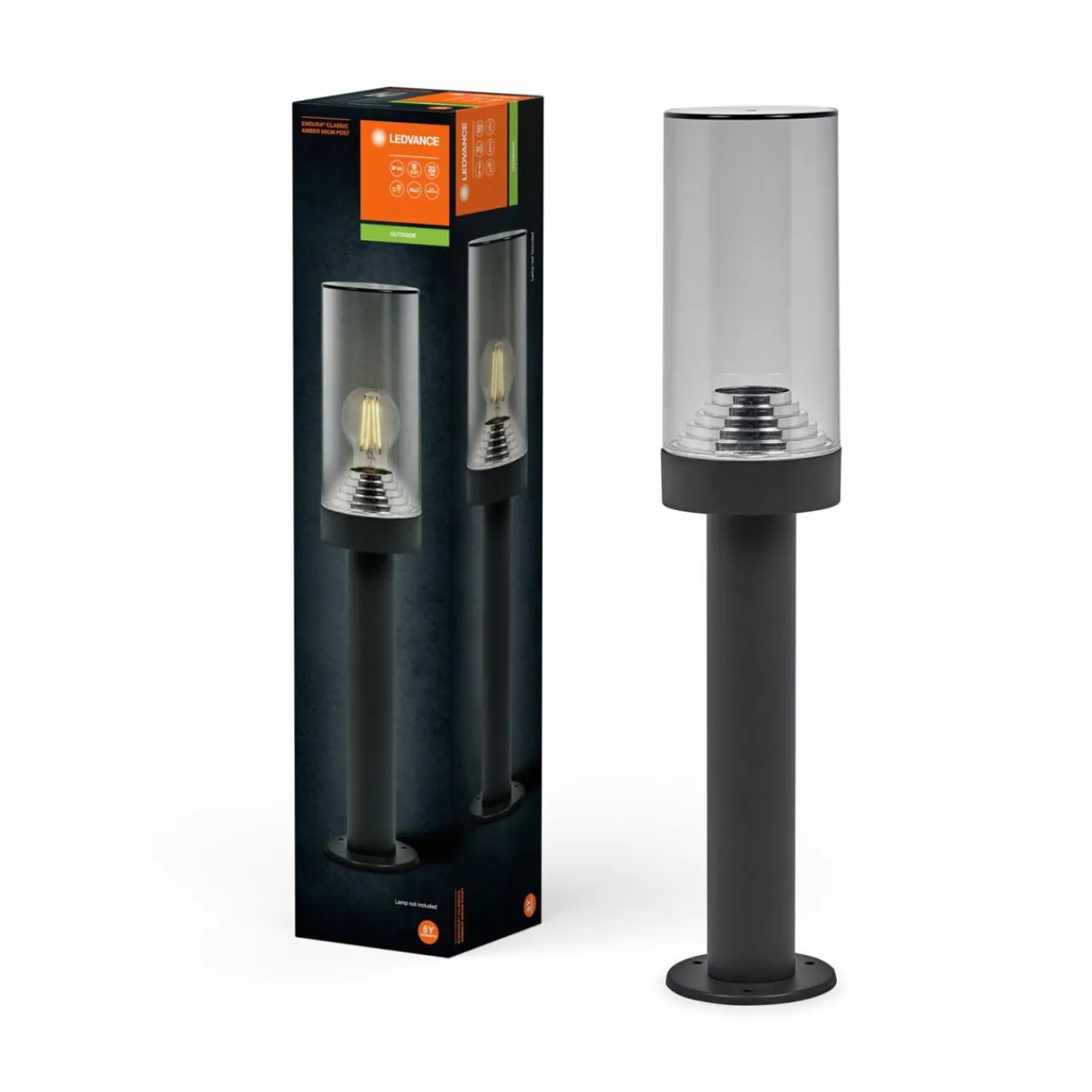 ledvance_borne_lumineuse_endura_classic_amber_gris_fonc_3.webp LEDVANCE Borne lumineuse Endura Classic Amber, gris foncé^ Bornes Éclairage Extérieur