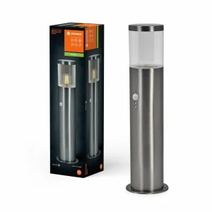 LEDVANCE Borne lumineuse Endura Classic Ebro, acier inoxydable, capteur^ Bornes Extérieures Avec Détecteur