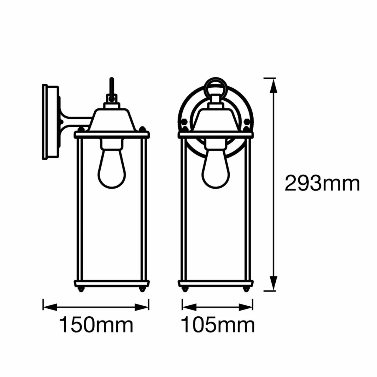 ledvance_endura_classic_lantern_square_cm_5.webp LEDVANCE Endura Classic Lantern Square 29,3 cm^ Appliques Murales Extérieures