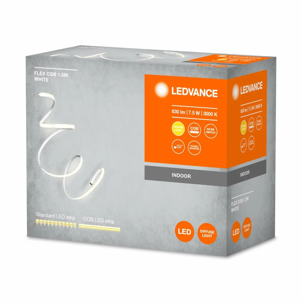 ledvance_flex_cob_ledstrip_ip_k_m_1-2.webp LEDVANCE Flex COB LED-Strip IP20 3.000K, 1,5m^ Lampes Décoratives