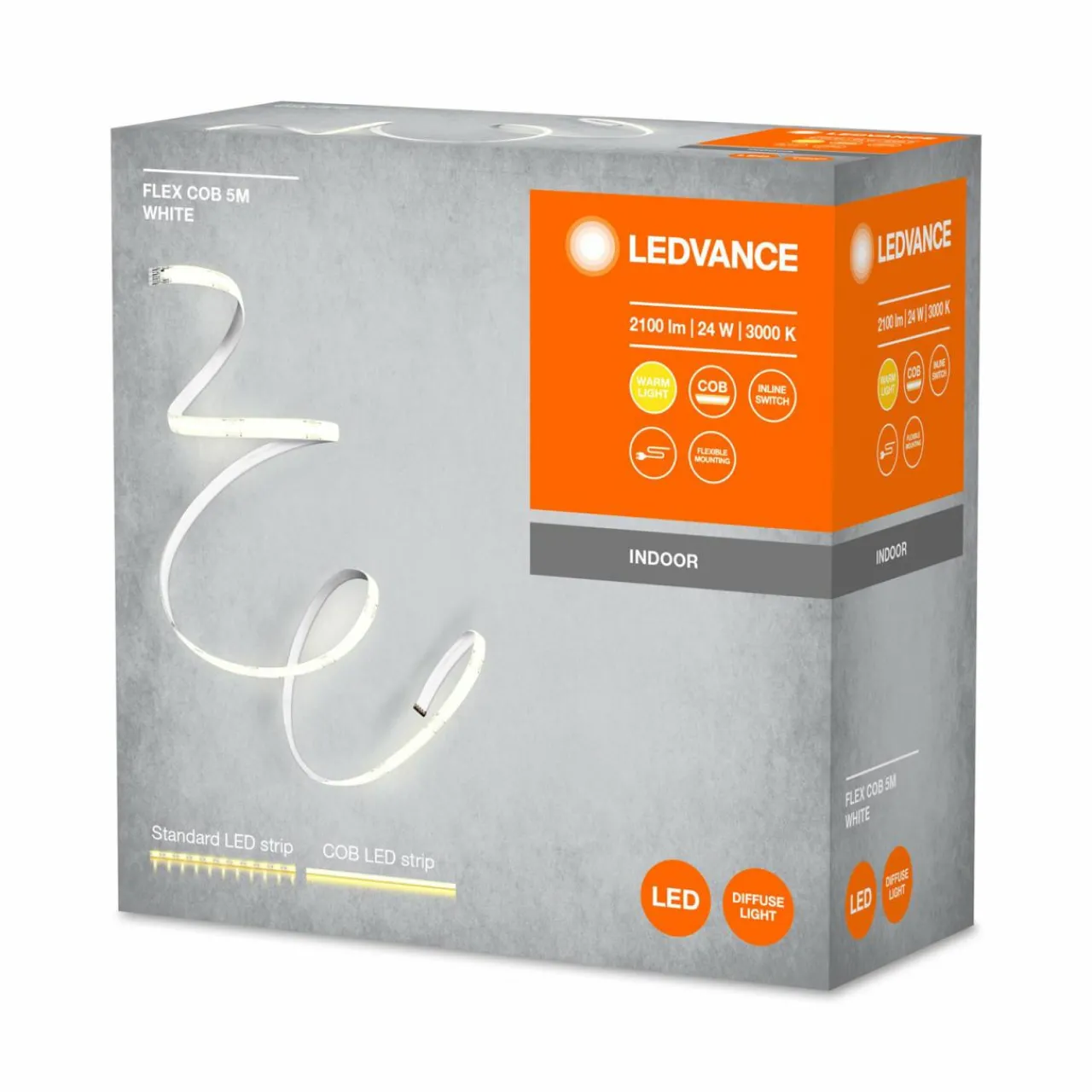 ledvance_flex_cob_ledstrip_ip_k_m_1-3.webp LEDVANCE Flex COB LED-Strip IP20 3.000K, 5m^ Lampes Décoratives