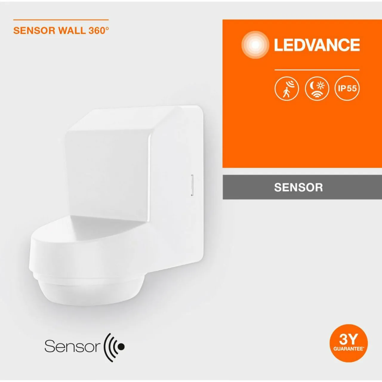 ledvance_sensor_wall_deg_ip_blanc_0.webp LEDVANCE Sensor Wall 360DEG IP55, blanc^ Détecteurs De Mouvement