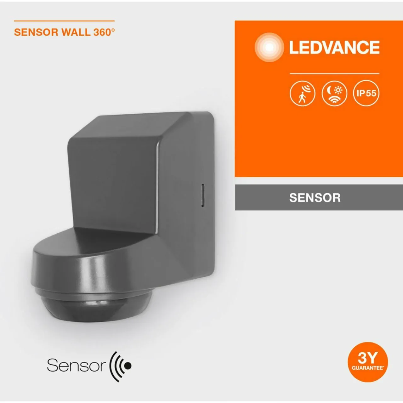 ledvance_sensor_wall_deg_ip_gris_fonc_0.webp LEDVANCE Sensor Wall 360DEG IP55, gris foncé^ Détecteurs De Mouvement