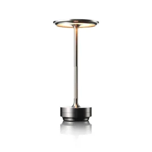 LeuchtNatur Luxa I Lampe à poser LED rechargeable, argenté^ Lampes Décoratives