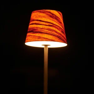 LeuchtNatur Luxa II, noyer, pied noir^ Lampes Décoratives