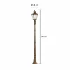 ORION Élégant lampadaire VIVIANA, charme nostalgique^ Lampadaires D'Extérieur