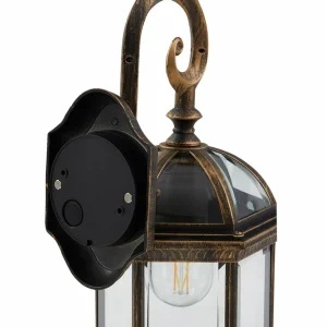 Lindby applique d'extérieur Adelisa, or antique, aluminium, hauteur 39 cm^ Appliques Murales Extérieures