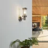 Lindby applique d'extérieur Djori, gris, acier inoxydable, Ø 10,5cm^ Appliques Murales Extérieures