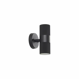 Lindby applique d'extérieur Jovane, noir, aluminium, à 2 lampes^ Luminaires De Terrasse