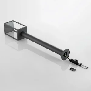 Lindby Filimon borne lumineuse, gris foncé, E27^ Bornes Éclairage Extérieur