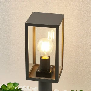 Lindby Filimon potelet, gris foncé, E27^ Potelets Extérieurs