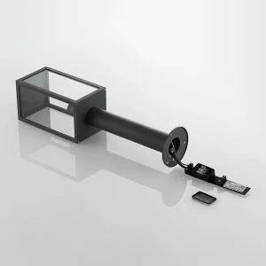 Lindby Filimon potelet, gris foncé, E27^ Potelets Extérieurs