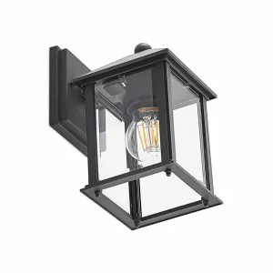 Lindby Giavanna applique d'extérieur, 23,3 cm, anthracite, verre^ Appliques Murales Extérieures
