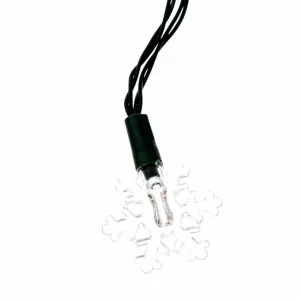 Lindby Guirlande lumineuse LED Parrik, flocons de neige, 620 cm, IP44^ Lumière De Noël