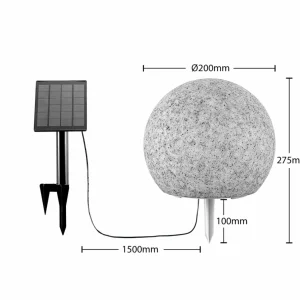 Lindby Hamela plafonnier solaire LED, RVB, 20 cm^ Lampes Décoratives