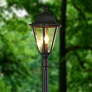 Lindby lampadaire d'extérieur Edana, gris, aluminium, 211 cm^ Lampadaires D'Extérieur