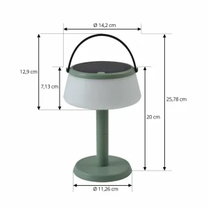 Lindby lampe de table LED Mikkel, vert, intensité variable^ Lampes Décoratives
