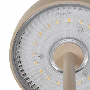 Lindby lampe de table LED rechargeable Arietty, beige, aluminium, Ø 10,5 cm^ Lampes Décoratives