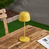 Lindby lampe de table LED rechargeable Arietty, jaune, aluminium, Ø 10,5 cm^ Lampes Décoratives