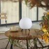 Lindby lampe de table LED rechargeable Aurilia, noir/blanc, fer, IP44^ Lampes Décoratives