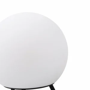 Lindby lampe de table LED rechargeable Aurilia, noir/blanc, fer, IP44^ Lampes Décoratives