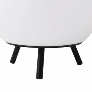 Lindby lampe de table LED rechargeable Aurilia, noir/blanc, fer, IP44^ Lampes Décoratives