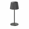Lindby Lampe de table LED rechargeable Esali, noir, aluminium, 11 cm^ Lampes Décoratives