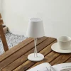 Lindby lampe de table LED rechargeable Janea CROSS, blanc, métal^ Lampes Décoratives