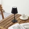 Lindby lampe de table LED rechargeable Janea CROSS, noir, métal^ Lampes Décoratives