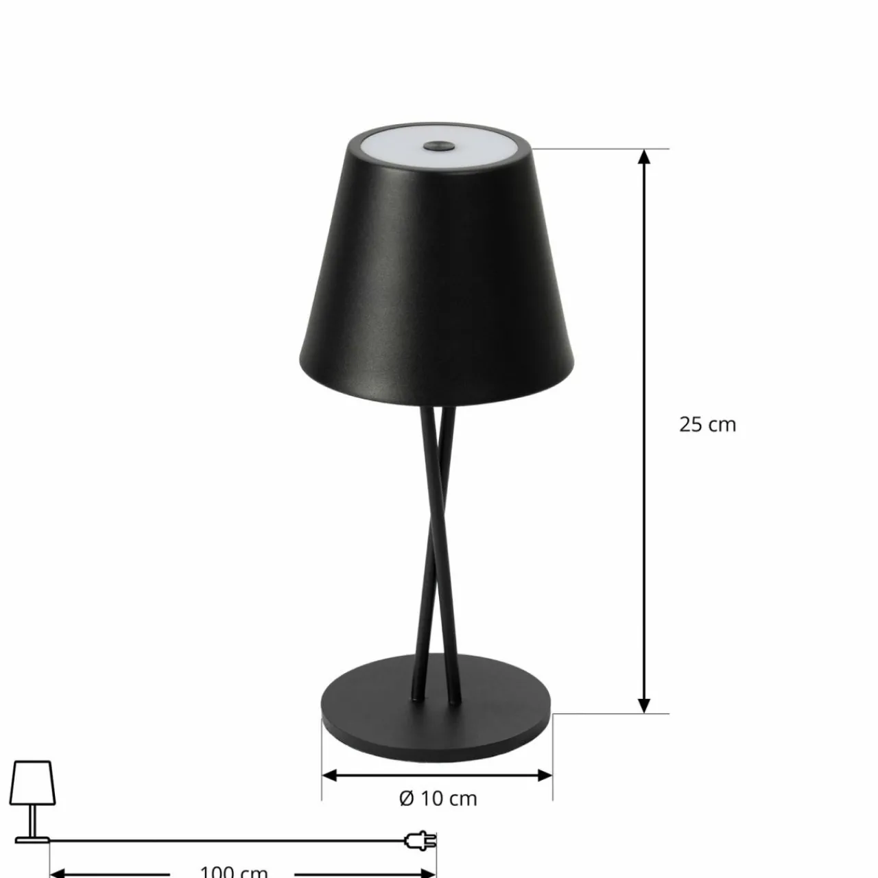 lindby_lampe_de_table_led_rechargeable_janea_cross_noir_mtal_3.webp Lindby lampe de table LED rechargeable Janea CROSS, noir, métal^ Lampes Décoratives
