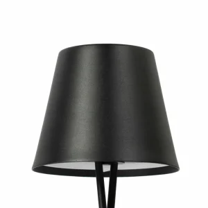 Lindby lampe de table LED rechargeable Janea CROSS, noir, métal^ Lampes Décoratives