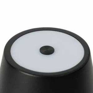 Lindby lampe de table LED rechargeable Janea CROSS, noir, métal^ Lampes Décoratives