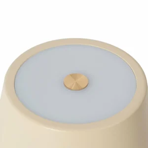Lindby lampe de table LED rechargeable Janea TWIN, beige, métal^ Lampes Décoratives
