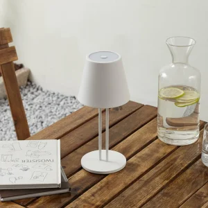 Lindby lampe de table LED rechargeable Janea TWIN, blanc, métal^ Lampes Décoratives