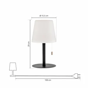 Lindby lampe de table LED rechargeable Ragnaris, USB, RGBW, intensité^ Lampes Décoratives