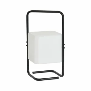 Lindby lampe de table LED rechargeable Valtor, noir/blanc, fer, IP44^ Lampes Décoratives