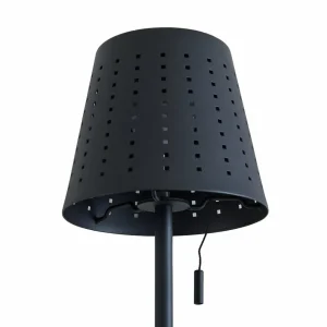 Lindby lampe de table LED solaire Hilario, noir, fer, batterie rechargeable^ Lampes Décoratives