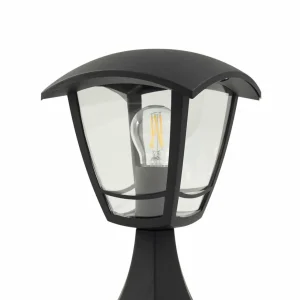 Lindby lampe pour socle Isidoro, noir, hauteur 28 cm, plastique^ Potelets Extérieurs