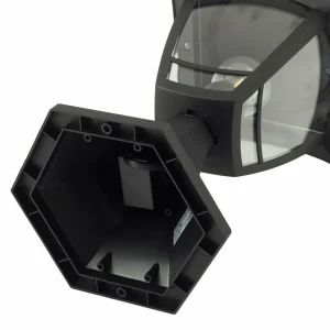 Lindby lampe pour socle Isidoro, noir, hauteur 28 cm, plastique^ Potelets Extérieurs