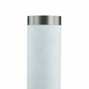 Lindby lampe pour socle Statius, gris, acier inoxydable, capteur, 45 cm^ Potelets Extérieurs Avec Détecteur